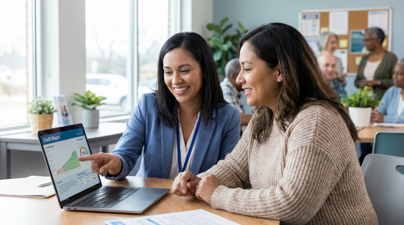 Person comparing personal loan and credit card options on laptop
