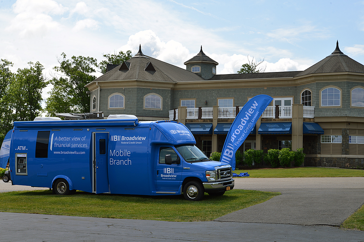 Broadview-branded blue vehicle