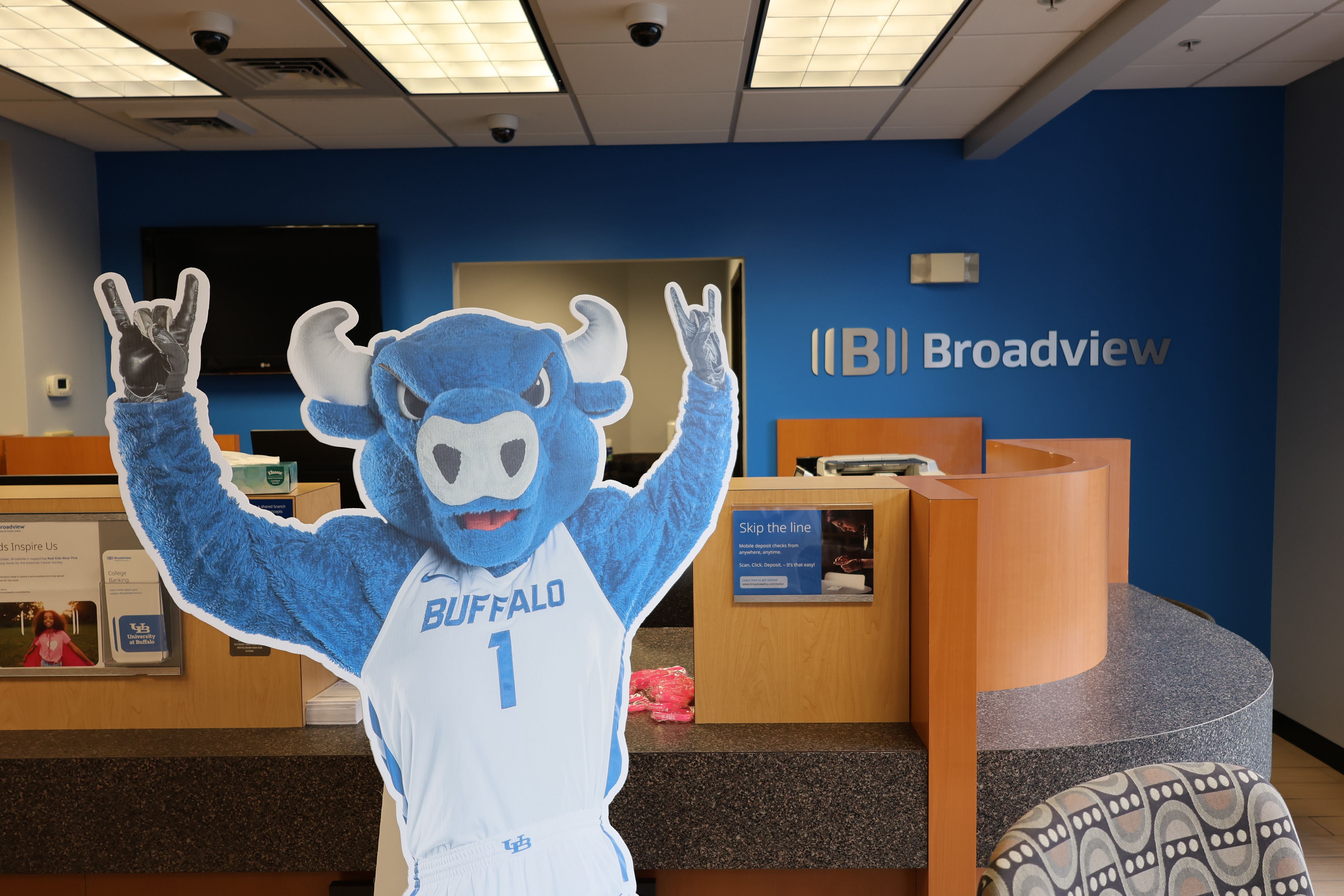 Inside Buffalo Branch with UB cutout Mascot (2) 1.JPG