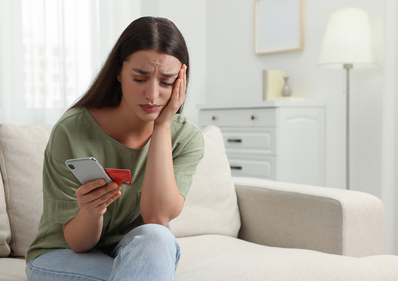 woman looking stressed out